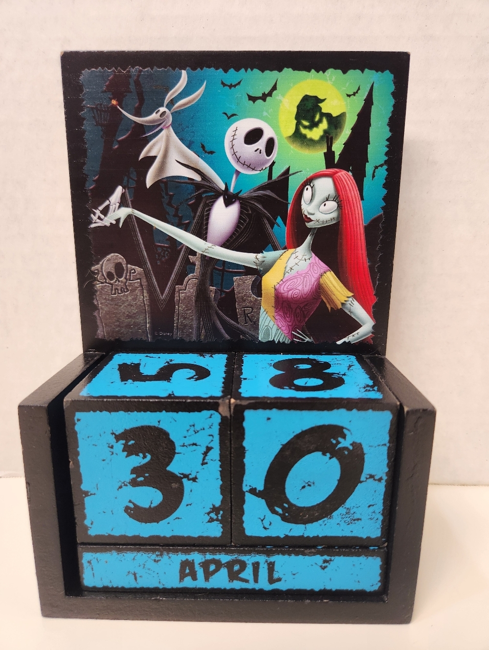 Disney The Nightmare Before Christmas Wooden Tabletop Calendar Blocks